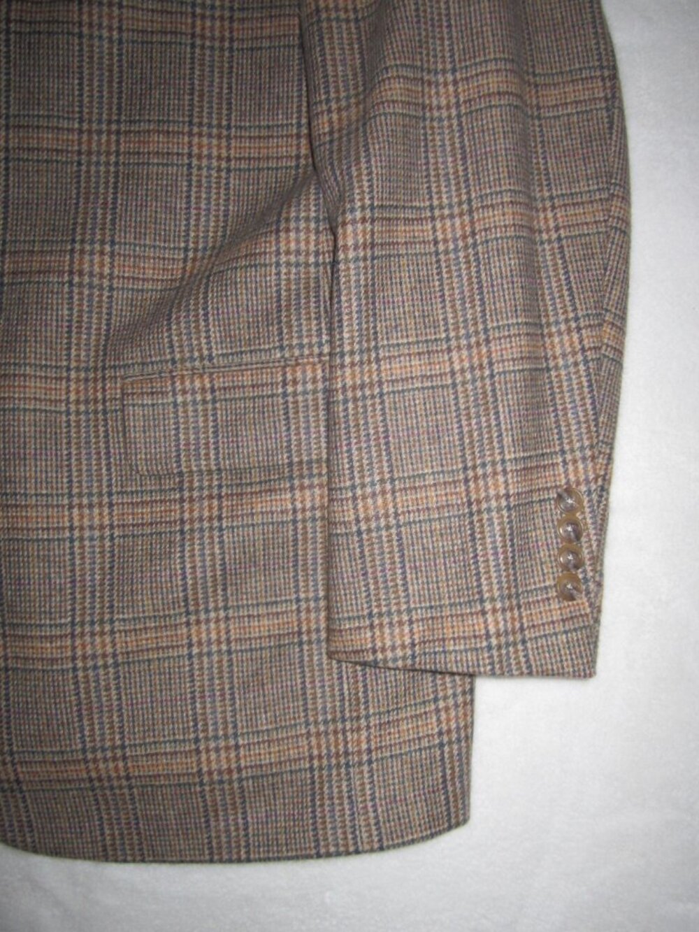 BEN SILVER Kynoch of Scotland 100% Lambswool Glen Plaid Sport Coat Men’s 46 R - Picture 8 of 15